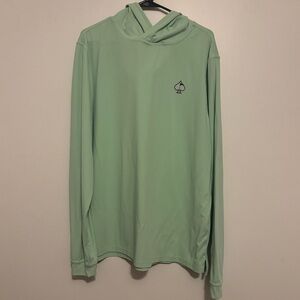 Men's Mint Green Pins & Aces PERFORMANCE GOLF HOODIE  Lightweight Hoodie XL